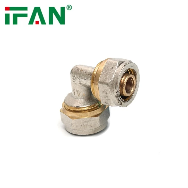 Raccordo a compressione PEX a gomito in ottone