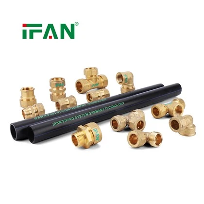 Raccordi a compressione in ottone durevole IFAN Connettore per giunti per tubi in PE